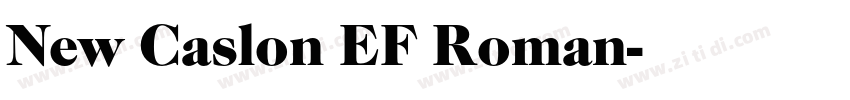 New Caslon EF Roman字体转换